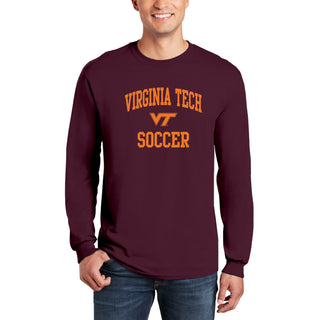 Virginia Tech Arch Logo Soccer Long Sleeve - Maroon