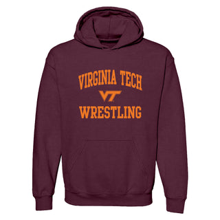 Virginia Tech Arch Logo Wrestling Hoodie - Maroon