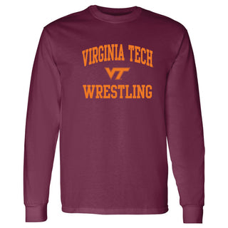 Virginia Tech Arch Logo Wrestling Long Sleeve - Maroon