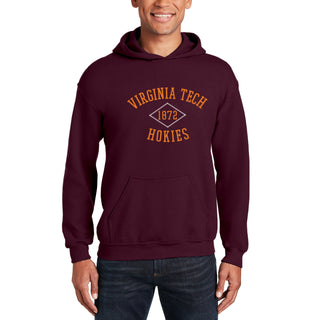Virginia Tech Faux Stitch Arch Hoodie - Maroon