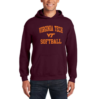 Virginia Tech Arch Logo Softball Hoodie - Maroon