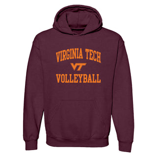 Virginia Tech Arch Logo Volleyball Hoodie - Maroon