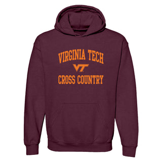 Virginia Tech Arch Logo Cross Country Hoodie - Maroon