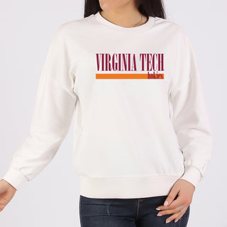 Virginia Tech Boldline Crewneck - White