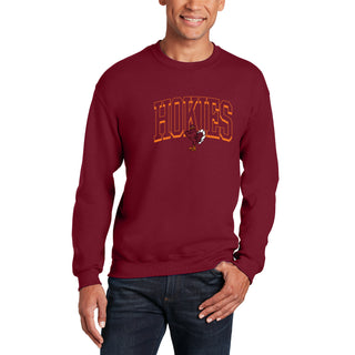 Virginia Tech Mega Shadow BTB Crewneck - Maroon