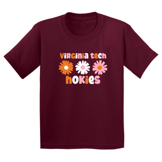 Virginia Tech Daisy Dot Youth T-Shirt - Maroon