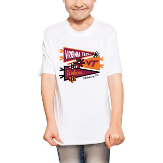Virginia Tech Cute Pennant Youth T-Shirt - White
