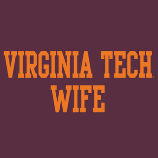 Virginia Tech Basic Block Wife Crewneck Sweatshirt - Maroon