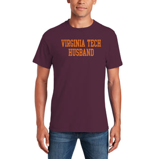 Virginia Tech Basic Block Husband T-Shirt - Maroon