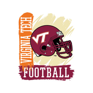Virginia Tech 90s Big Print Crewneck - White