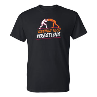 Virginia Tech Wrestling Sketch T-Shirt - Black