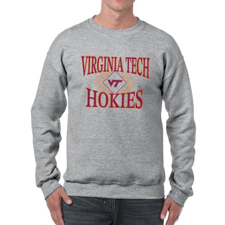 Virginia Tech Diamond Victory JA BTB Fleece Crewneck - Oxford