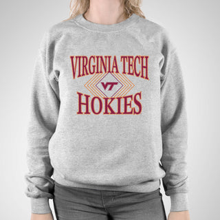 Virginia Tech Diamond Victory JA BTB Fleece Crewneck - Oxford