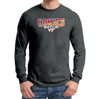 Virginia Tech Wrestling Top Flight Long Sleeve T-Shirt - Dark Heather