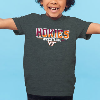 Virginia Tech Wrestling Top Flight Youth T-Shirt - Dark Heather