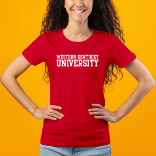 Western Kentucky Hilltoppers Basic Block Women's T-Shirt - Red
