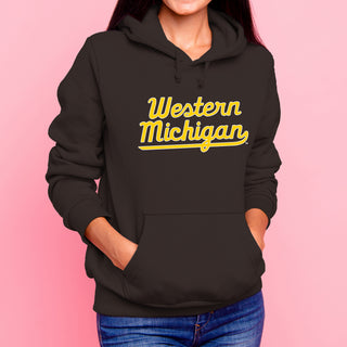 Western Michigan Script Wordmark Hoodie - Dark Chocolate