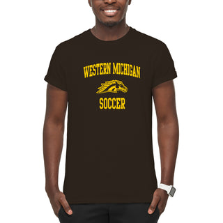 Western Michigan Arch Logo Soccer T-Shirt - Dark Chocolate