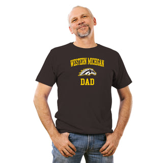 Western Michigan Arch Logo Dad T-Shirt - Dark Chocolate