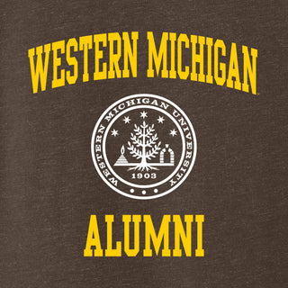 Western Michigan Arch Seal Alumni NLA CVC T-Shirt - Espresso