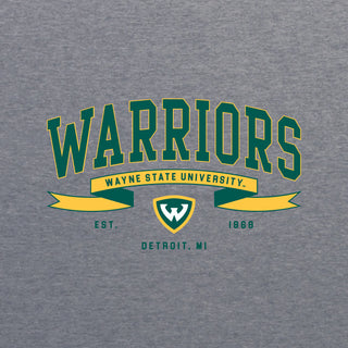 Wayne State Ribbon Flight NLA Triblend T-Shirt - Premium Heather
