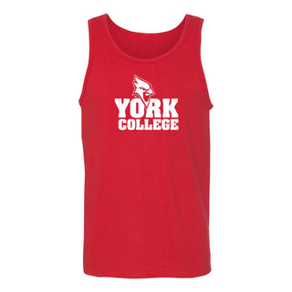 York College Cardinals Basic Block Heavy Cotton Tank Top - Red
