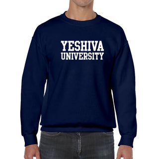 Yeshiva University Basic Block Crewneck - Navy