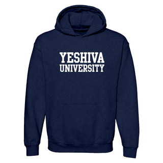 Yeshiva University Basic Block Hoodie - Navy