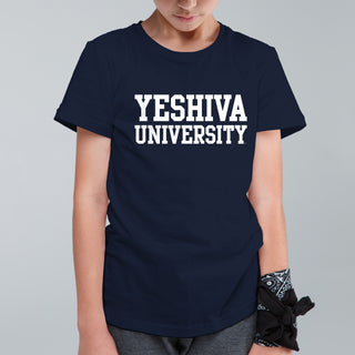 Yeshiva University Basic Block Youth T-Shirt - Navy