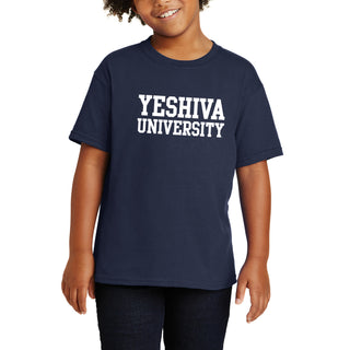 Yeshiva University Basic Block Youth T-Shirt - Navy