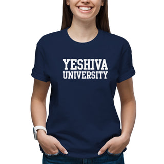 Yeshiva University Basic Block T-Shirt - Navy
