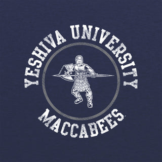 Yeshiva University Distressed Circle Logo NLA Triblend T-Shirt - Vintage Navy
