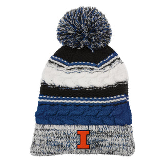 Illinois Primary Logo Pom Pom Team Beanie