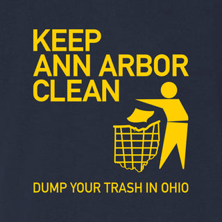 Keep Ann Arbor Clean Triblend T-Shirt - Solid Navy