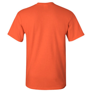 Bowling Green State University Falcons Arch Logo Baseball Basic Cotton Short Sleeve T Shirt - Orange