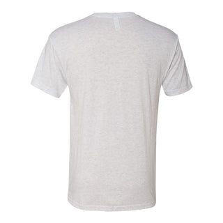 Baseball Jersey Print University of Michigan Triblend Short Sleeve T Shirt - Heather White