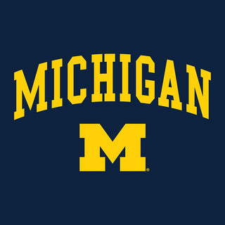 Michigan Wolverines Arch Logo Short Sleeve T Shirt - Navy