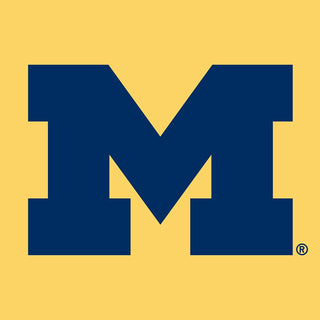 Primary Logo University of Michigan Basic Cotton Short Sleeve T Shirt - Maize