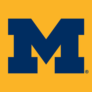 Primary Logo University of Michigan Basic Cotton Short Sleeve T Shirt - Gold