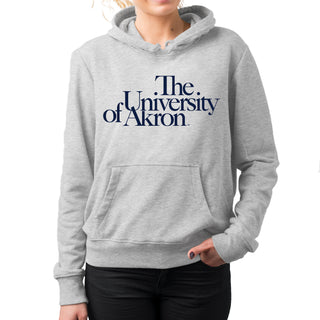 University of Akron Institutional Logo Hoodie - Sport Grey