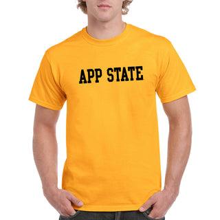 Appalachian State University Mountaineers Basic Block Cotton T-Shirt - Gold
