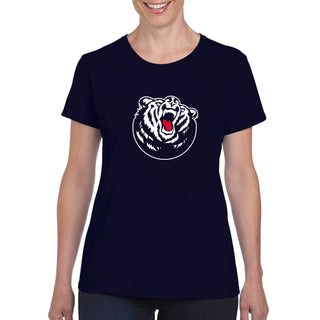 Belmont University Bruins Primary Logo Women's Basic Cotton Short Sleeve T Shirt - Navy