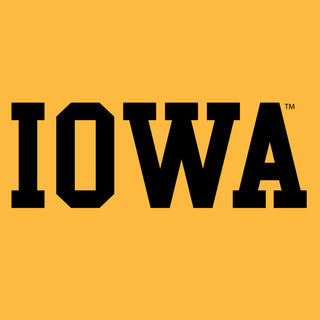 University of Iowa Hawkeyes Basic Block Short Sleeve T Shirt - Gold