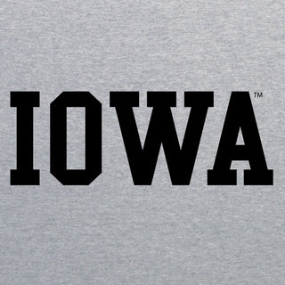 University of Iowa Hawkeyes Basic Block Long Sleeve T Shirt - Sport Grey