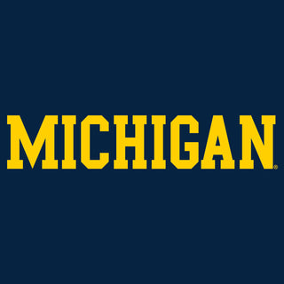 Basic Block University of Michigan Basic Cotton Short Sleeve Youth T Shirt - Navy