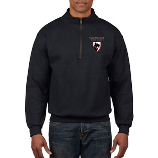 Carnegie Mellon University Tartans Primary Logo  1/4 Zip Sweatshirt - Black