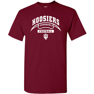 Indiana University Hoosiers Football Crescent Short Sleeve T Shirt - Cardinal