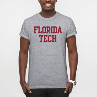 Florida Tech Panthers Basic Block T Shirt - Sport Grey