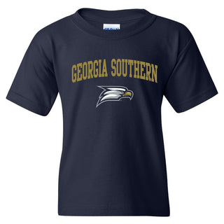 Georgia Southern University Eagles Arch Logo Cotton Youth T-Shirt - Navy