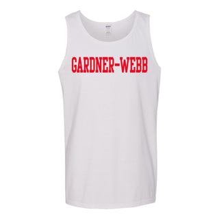 Gardner-Webb University Bulldogs Basic Block Heavy Cotton Tank Top - White